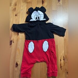 Disney‎ Baby Mickey Mouse Costume Coverall Size 6 Months